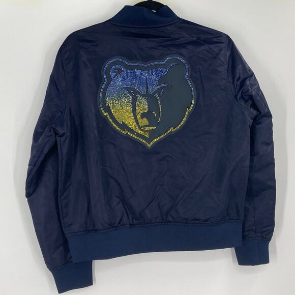 Pro Standard NBA Memphis Grizzlies Satin Beaded Varsity Jacket Men’s Small NEW